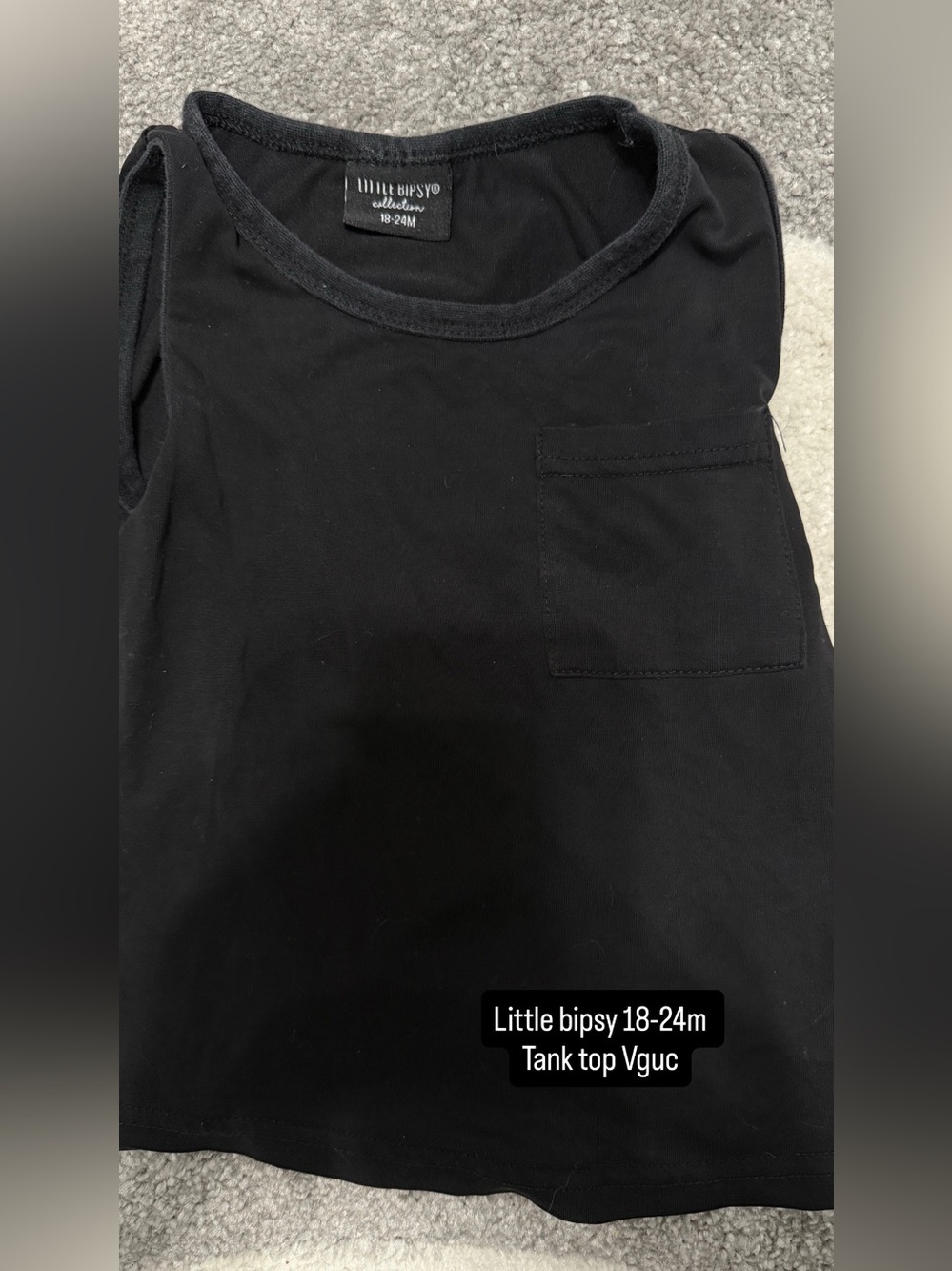 Little Bipsy Black Toddler Tank Top